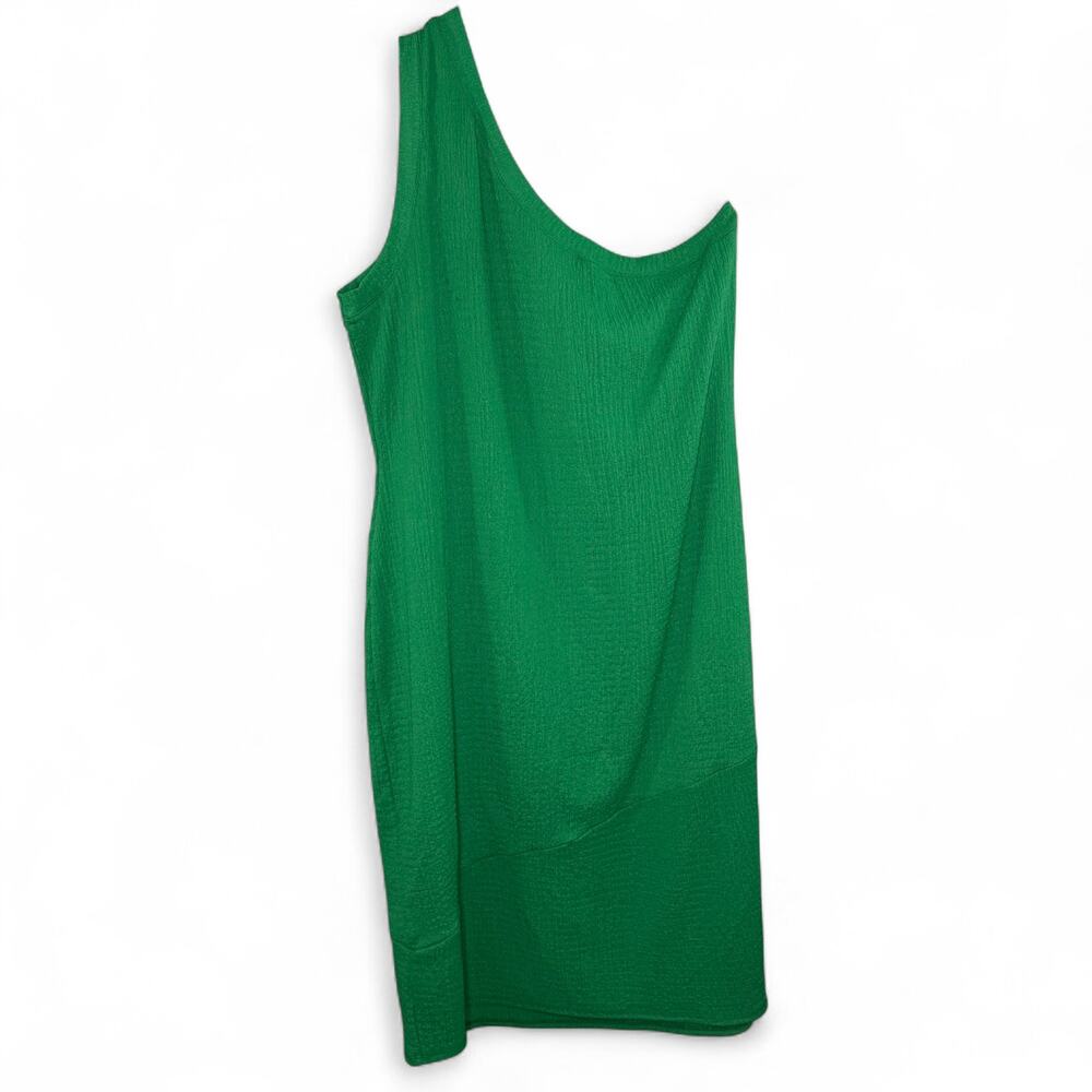 AVLN Studio Green One Shoulder Knit Midi Dress XXL Stitch‎ Fix Minimalist Resort - Picture 7 of 10